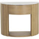 Stella 34.25 X 28 inch White / Natural Night Stand